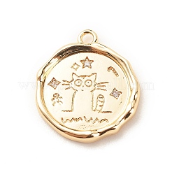 Pendenti in zirconi cubici trasparenti in micro pavè di ottone&nbsp;LS-KK-G412-02LG