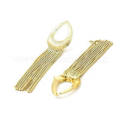 Orecchini a bottone in ottone a goccia cava&nbsp;EJEW-L270-26A-G