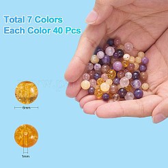 280pcs 7 perles de pierres précieuses de style&nbsp;G-SZ0001-97B