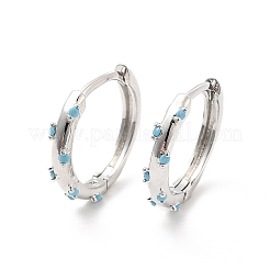 Boucles d'oreilles créoles en zircone cubique&nbsp;EJEW-P213-20P
