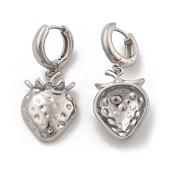 Boucles d'oreilles créoles en laiton sans plomb ni cadmium&nbsp;EJEW-R016-08P-02