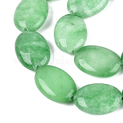 Gefärbt natürlichen weißen Jade Perlen Stränge&nbsp;G-N370-01A-07