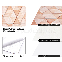 Autocollants muraux anticollision pvc 3d autocollants motif brique&nbsp;DIY-WH0217-17B