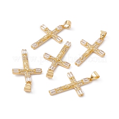 Gestell Messing micro ebnen Zirkonia Anhänger&nbsp;ZIRC-C040-46G-02