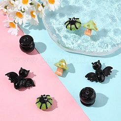 8 ensemble de 4 perles artisanales en verre sur le thème d'Halloween&nbsp;LAMP-YW0001-64