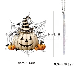 Decoraciones colgantes de acrílico con forma de calabaza de Halloween&nbsp;PW-WG194E8-01