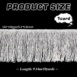 10 Yard Polyester-Quasten-Spitzenbänder&nbsp;OCOR-WH0045-23B-01
