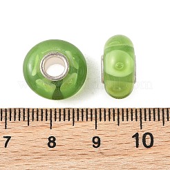 Perline europee in vetro lavorato a lume e con anima in ottone&nbsp;LAMP-P019-01P-20