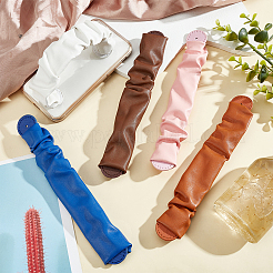 5 stücke 5 farben faltig pu leder handy handgelenk gurt&nbsp;AJEW-WR0001-74