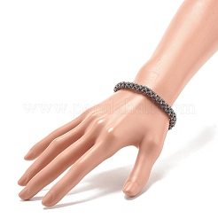 Armband aus Glassamenperlen mit Magnetverschlüssen aus Messing&nbsp;BJEW-JB07801-01