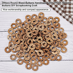 Anhänger aus ungefärbtem Holz&nbsp;WOOD-BC0001-06