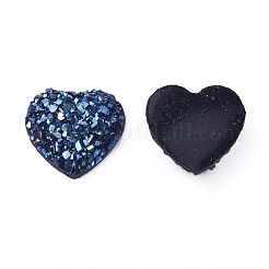 Cabochons brillants en résine druzy&nbsp;RESI-WH0008-30D