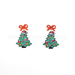 Weihnachtsbaum mit Schleife Acryl Ohrstecker&nbsp;FS-WGFA79E-01