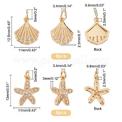 12pcs 2 breloques en laiton de style&nbsp;FIND-PH0006-11