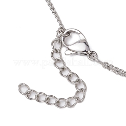 Realizzazione di collana con sacchetto in macramè con catena a maglie in acciaio inossidabile 304&nbsp;NJEW-JN05072-01