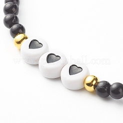 Prega e ama set di braccialetti elasticizzati con perline acriliche per regalo&nbsp;BJEW-JB06679