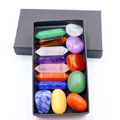 14 Stück natürliches gemischtes Heilstein-Set für Meditation und Reiki.&nbsp;PW-WG11938-01