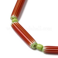 Perline a spina di pesce realizzate a mano con la tecnica del lampwork&nbsp;LAMP-Z019-01-06