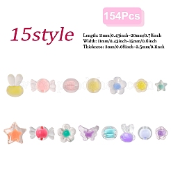 154 transparente Acrylperlen-Sets&nbsp;TACR-CA0001-27