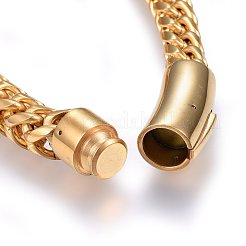 Bracelets à chaîne en acier inoxydable 304&nbsp;BJEW-L631-39G