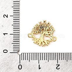 Breloques connecteurs arbre de vie en laiton pavé de zircones cubiques colorées&nbsp;KK-I360-032G