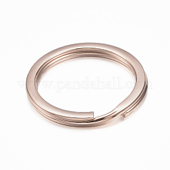 Anneaux porte-clés fendus en acier inoxydable 304 avec placage ionique (IP)&nbsp;STAS-H383-30RG