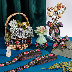 Rubans en polyester de style ethnique&nbsp;OCOR-WH0092-29G