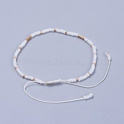 Bracelets de perles tressées en fil de nylon ajustable&nbsp;BJEW-JB04374