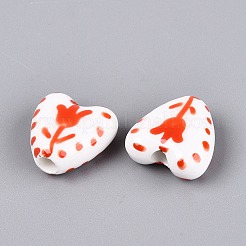 Perles en porcelaine manuelles&nbsp;PORC-Q005-10C
