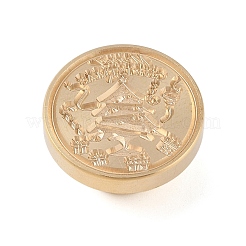 Tête de timbre en laiton de sceau de cire de série de Noël&nbsp;AJEW-Z031-04G-03
