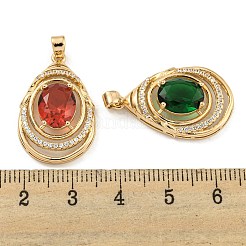 Colgante micropavé cubic zirconia de latón&nbsp;KK-P263-24KCG