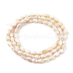 Electroplate opaco colore solido perle di vetro fili&nbsp;X-EGLA-G036-B-FR03