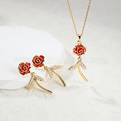 Rosenblüten-Schmuckset aus Kunststoff&nbsp;ZU1827