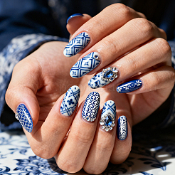 DIY-Nagelkunst-Vorlagen aus Edelstahl&nbsp;MRMJ-WH0098-062