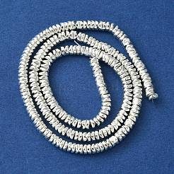 Brins de perles d'hématite non magnétiques synthétiques galvanisées&nbsp;G-H020-F01-04