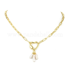 Collier avec pendentif en forme de bâtonnet de perle baroque keshi&nbsp;NJEW-JN06125