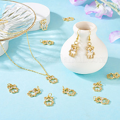 10 pendentif en laiton avec zircone cubique&nbsp;KK-TA0002-13