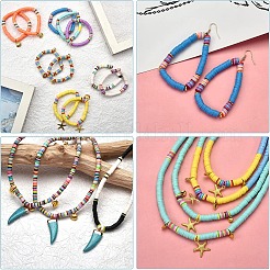 4 brins 4 styles brins de perles d'argile polymère faits à la main&nbsp;CLAY-YW0002-22C