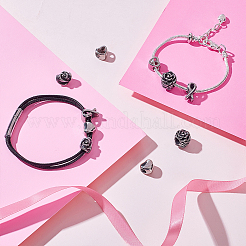 10 Stück 5 Stile 304 Edelstahl europäischen Perlen&nbsp;STAS-GA0001-82