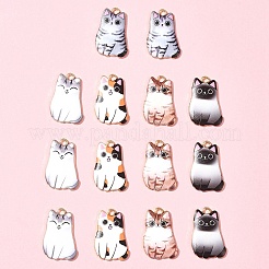 14pcs 5 styles de pendentifs en émail en alliage&nbsp;ENAM-FS0001-95