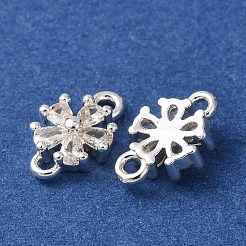 Verbindungsanhänger mit durchsichtigem Zirkonia-Pavé aus Messing&nbsp;CU-CBAEC99-15S