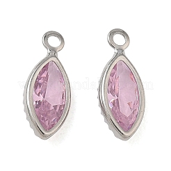 Messing ebnen Zirkonia Charms&nbsp;CU-CBABEB3-06P