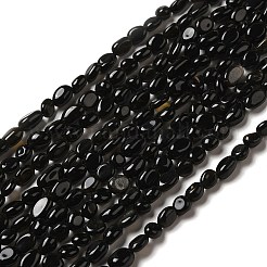 Gefärbte natürliche Obsidian-Nuggets-Perlenstränge&nbsp;G-J335-04
