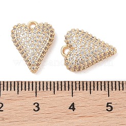 Pendenti in zirconi cubici trasparenti in micro pavè di ottone&nbsp;KK-S388-01G-02
