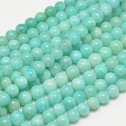 Runde natürliche Peru amazonite Perlenstränge&nbsp;G-L448-03-6mm