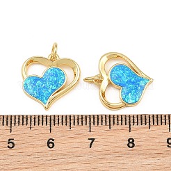 Pendentifs en laiton et opale synthétique&nbsp;RE-CBA56CE-09G-01