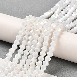 Fili di perle di vetro elettrolitico opaco tinta unita&nbsp;X1-GLAA-F029-P4mm-A15
