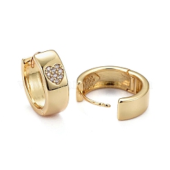 Orecchini a cerchio huggie in zirconi cubici trasparenti micro pavè&nbsp;X-ZIRC-H109-04G
