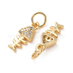 Pendentifs en laiton zircon cubique transparent&nbsp;CU-H002-08G-02