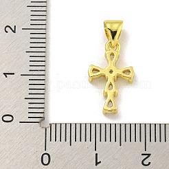 Cremagliera placcatura micro ottone spianare pendenti zirconi&nbsp;KK-C074-30G-01